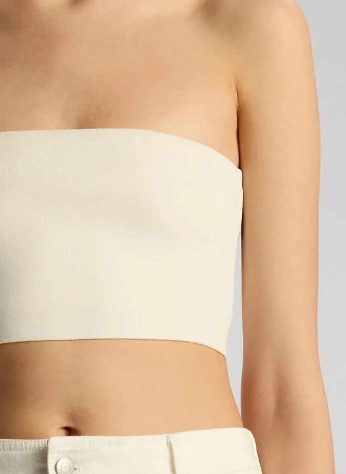 Women Knitwear ALC Dean Compact Knit Bra Off White