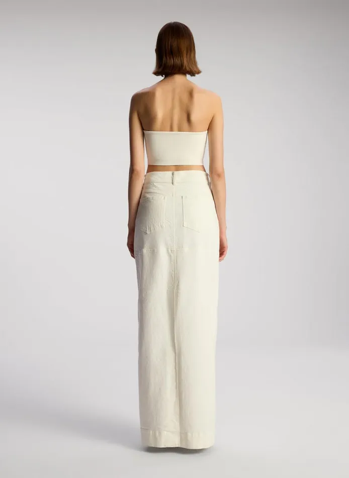 Women Knitwear ALC Dean Compact Knit Bra Off White