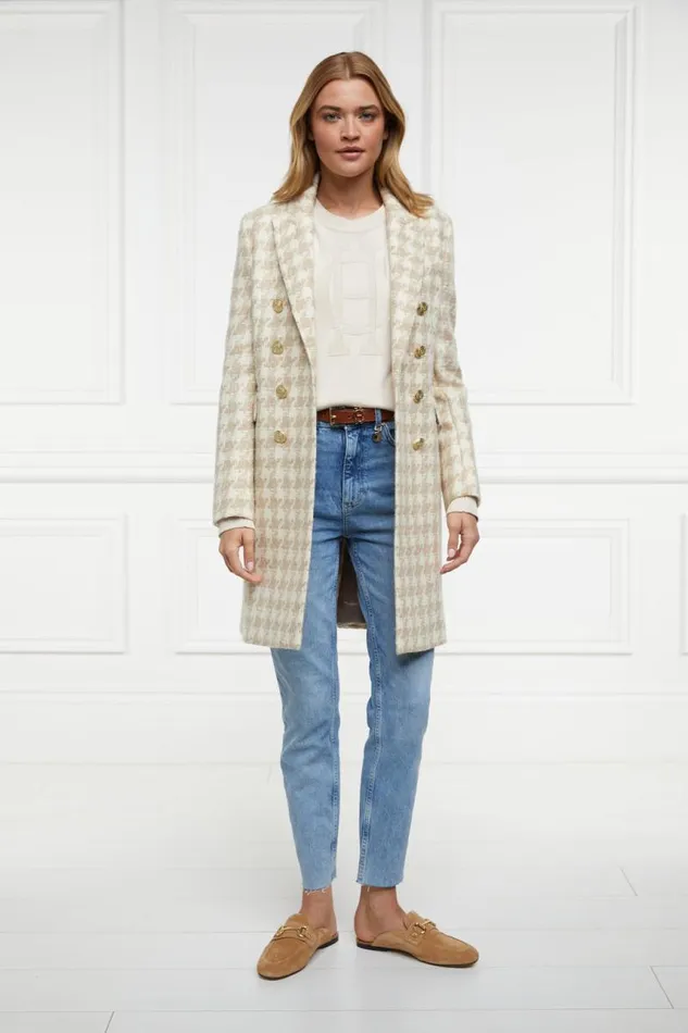 Women Knitwear Holland Cooper Bibury Crew Neck Knit Almond Women Knitwear Holland Cooper Bibury Crew Neck Knit Almond