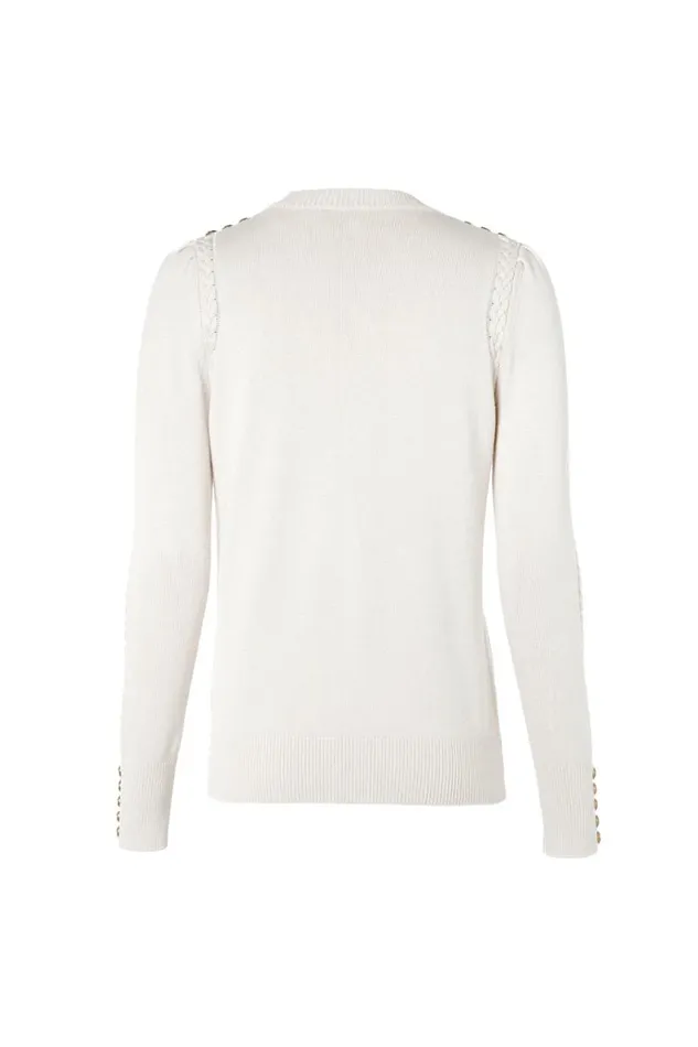 Women Knitwear Holland Cooper Bibury Crew Neck Knit Almond Women Knitwear Holland Cooper Bibury Crew Neck Knit Almond