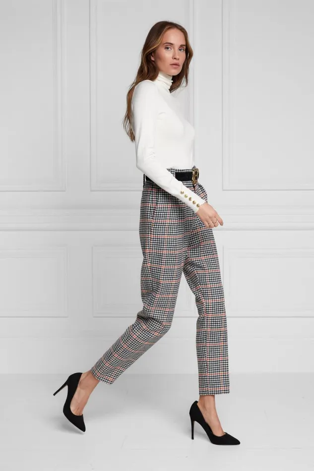 Women Knitwear Holland Cooper Buttoned Knit Roll Neck Cream Women Knitwear Holland Cooper Buttoned Knit Roll Neck Cream