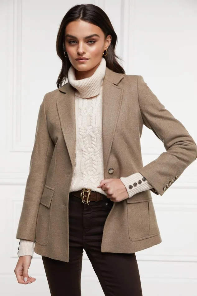 Women Knitwear Holland Cooper Country Roll Neck Knit Oatmeal Women Knitwear Holland Cooper Country Roll Neck Knit Oatmeal