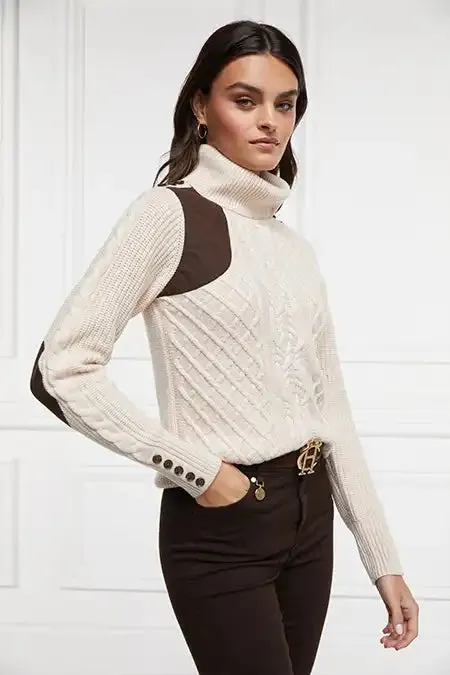 Women Knitwear Holland Cooper Country Roll Neck Knit Oatmeal Women Knitwear Holland Cooper Country Roll Neck Knit Oatmeal