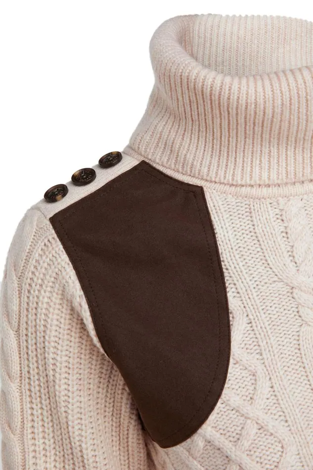 Women Knitwear Holland Cooper Country Roll Neck Knit Oatmeal Women Knitwear Holland Cooper Country Roll Neck Knit Oatmeal