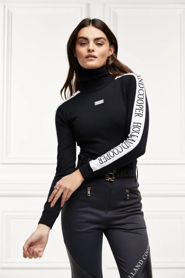 Women Knitwear Holland Cooper Thermal Ski Knit Black