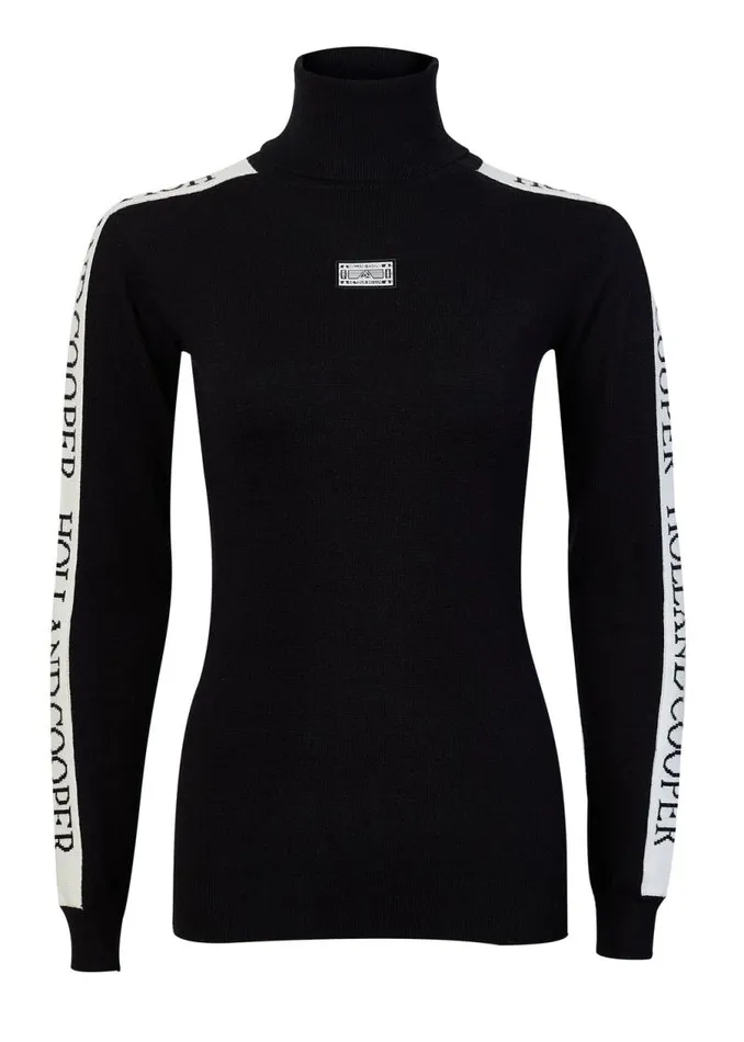 Women Knitwear Holland Cooper Thermal Ski Knit Black Women Knitwear Holland Cooper Thermal Ski Knit Black