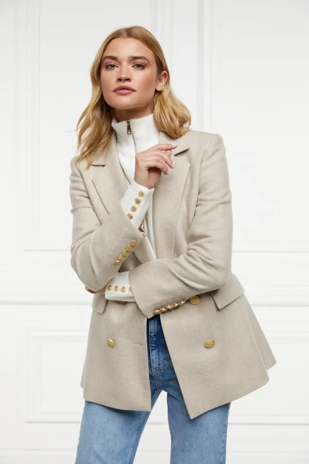Women Knitwear Holland Cooper Tori Half Zip Knit Natural Women Knitwear Holland Cooper Tori Half Zip Knit Natural