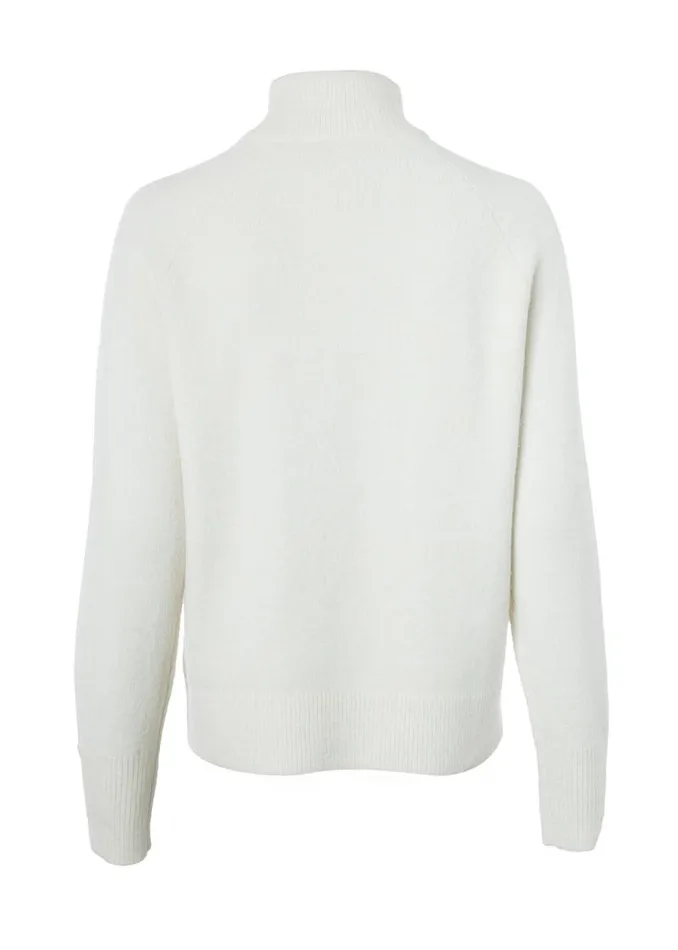 Women Knitwear Holland Cooper Tori Half Zip Knit Natural Women Knitwear Holland Cooper Tori Half Zip Knit Natural