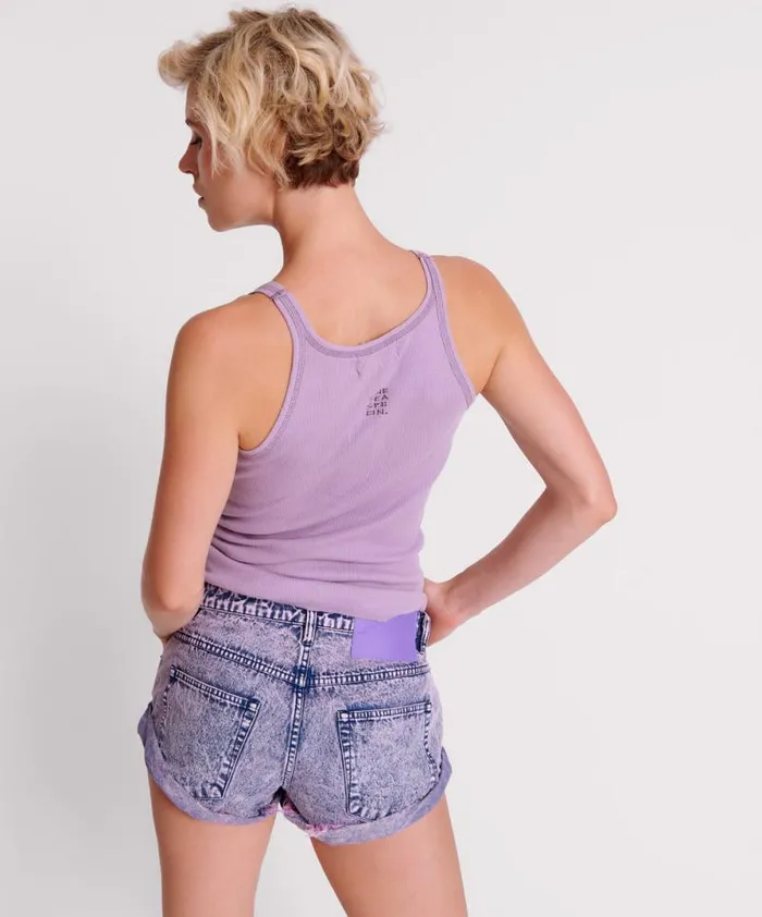 Women LAVENDER FROST ONE TEASPOON RIB SINGLET One Teaspoon Tees and Tanks