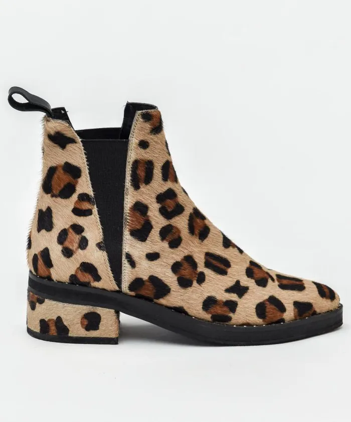 Women LEOPARD CHELSEA BOOT One Teaspoon Footwear