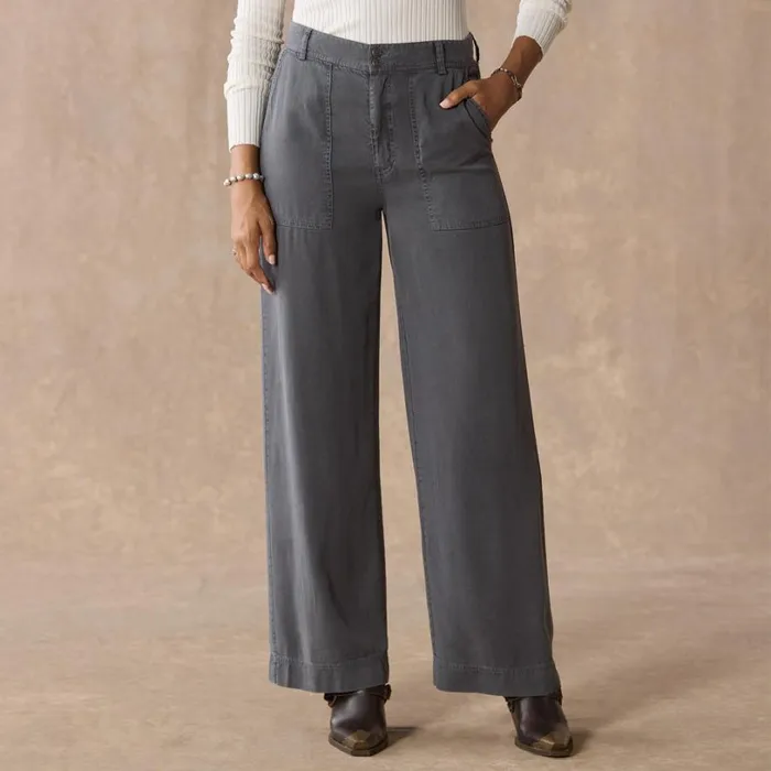 Women Linden Tencel Pants Slate Sundance Catalog Pants and Shorts