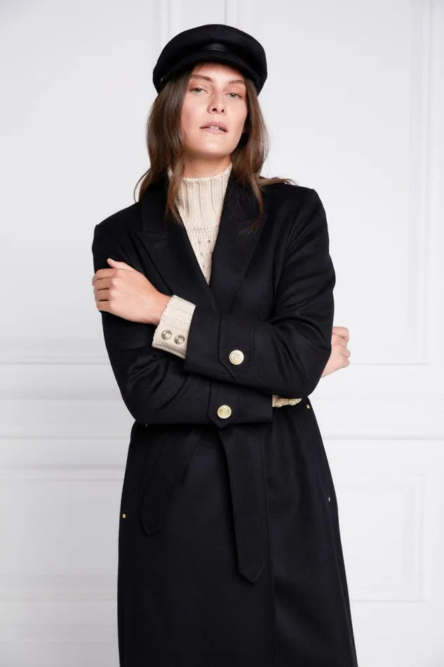 WomenLittle In Stock Tailoring Holland Cooper Wrap Coat Soft Black