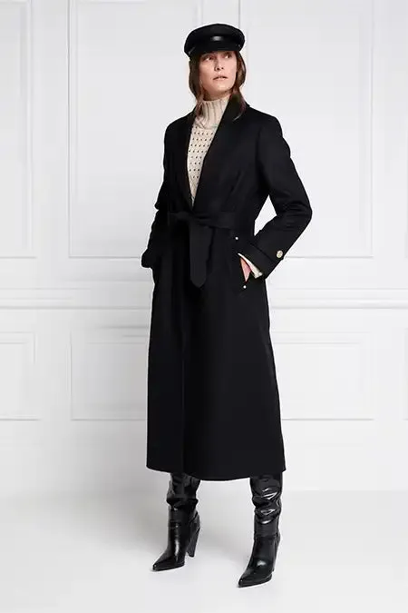 WomenLittle In Stock Tailoring Holland Cooper Wrap Coat Soft Black