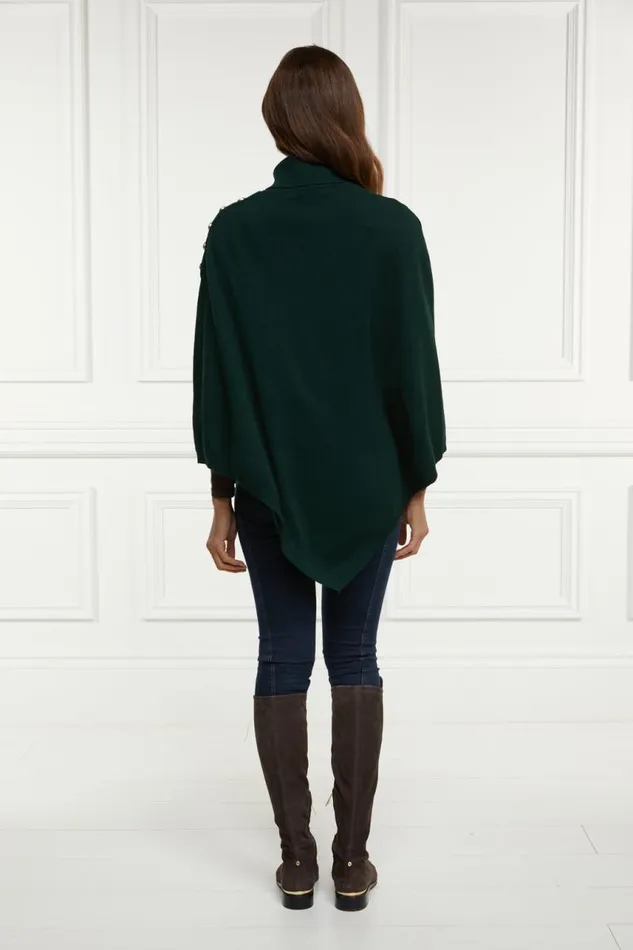 WomenLittle Knitwear Holland Cooper Roll Neck Cape Deep Emerald