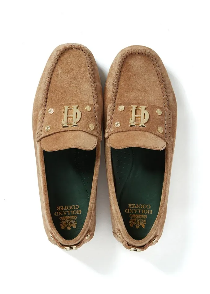 Women Loafers Holland Cooper The Driving Loafer Taupe Women Loafers Holland Cooper The Driving Loafer Taupe