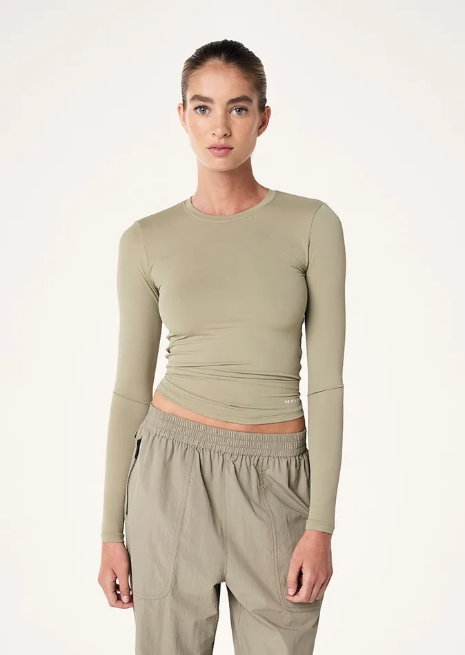Women LongSleeveTops PE Nation FOUNDATION LONG SLEEVE TOP IN SILVER SAGE