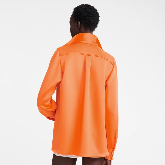 Women Longchamp Shirt Orange Tops and Blouses Women Longchamp Shirt Orange Tops and Blouses