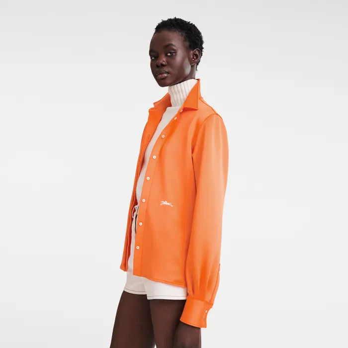 Women Longchamp Shirt Orange Tops and Blouses Women Longchamp Shirt Orange Tops and Blouses