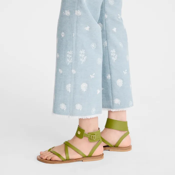 Women Longchamp x KJacques Sandals Kiwi GreenKiwi GreenKiwi Green Sandals Longchamp