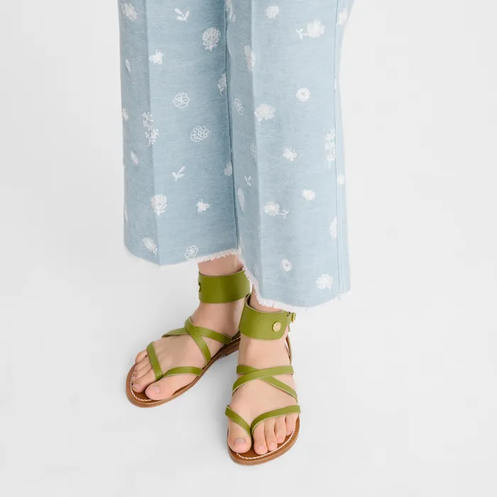 Women Longchamp x KJacques Sandals Kiwi GreenKiwi GreenKiwi Green Sandals Longchamp