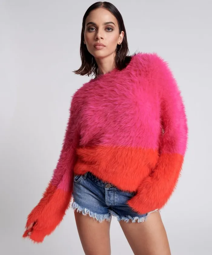 Women LOST SIGNAL COLOUR BLOCK SWEATER One Teaspoon Knitwear