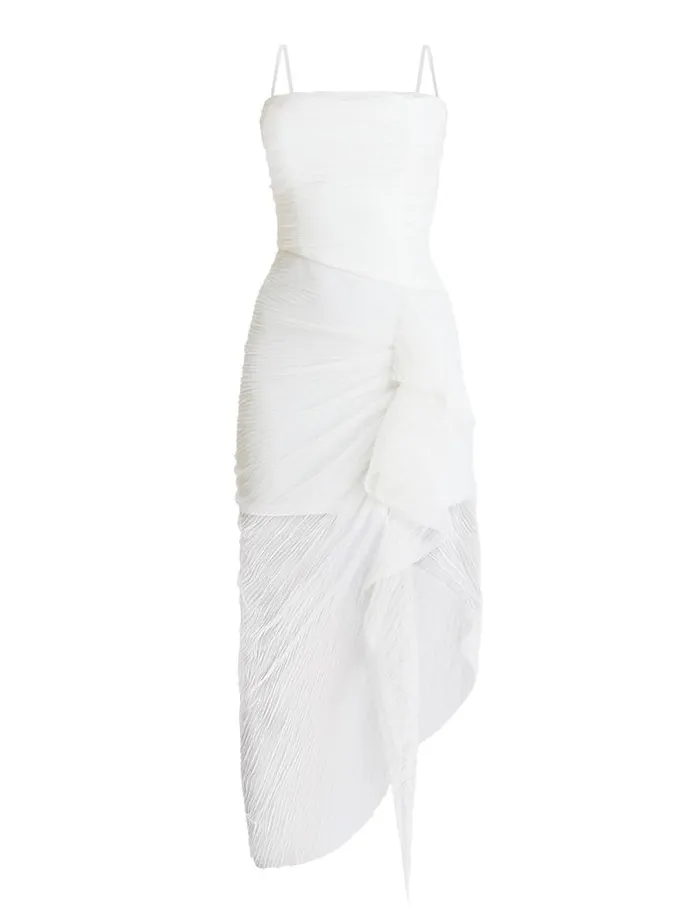Women Lottie Cascading Ruched Dress Gardenia BCBG Dresses Women Lottie Cascading Ruched Dress Gardenia BCBG Dresses