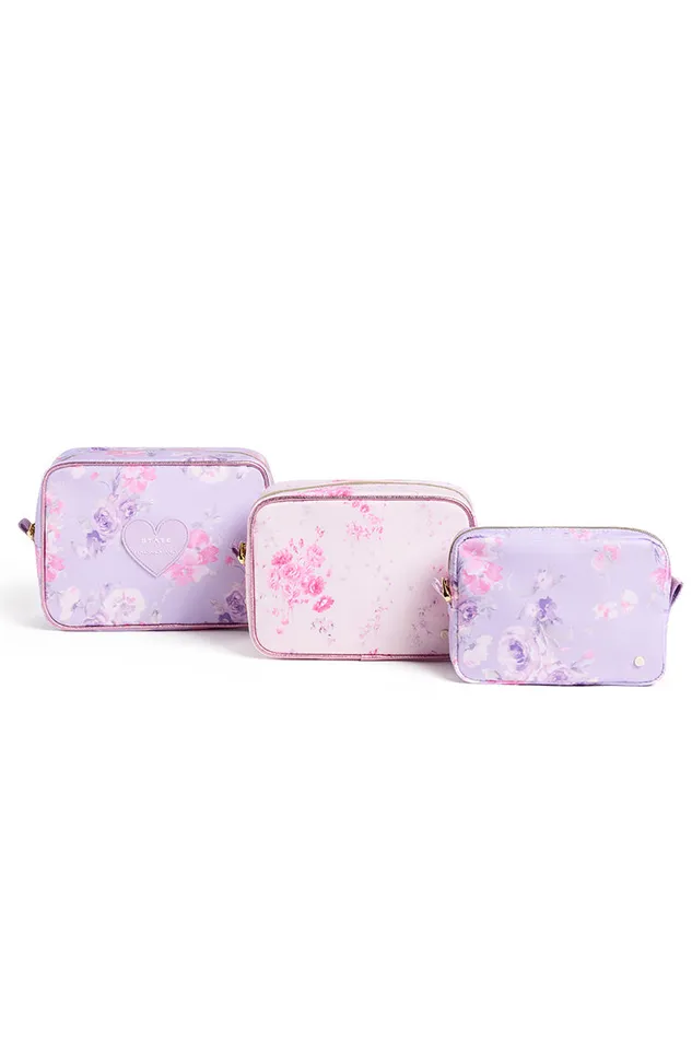 Women LoveShackFancy Bags and Travel State Travel Pouch Set Happy Thoughts