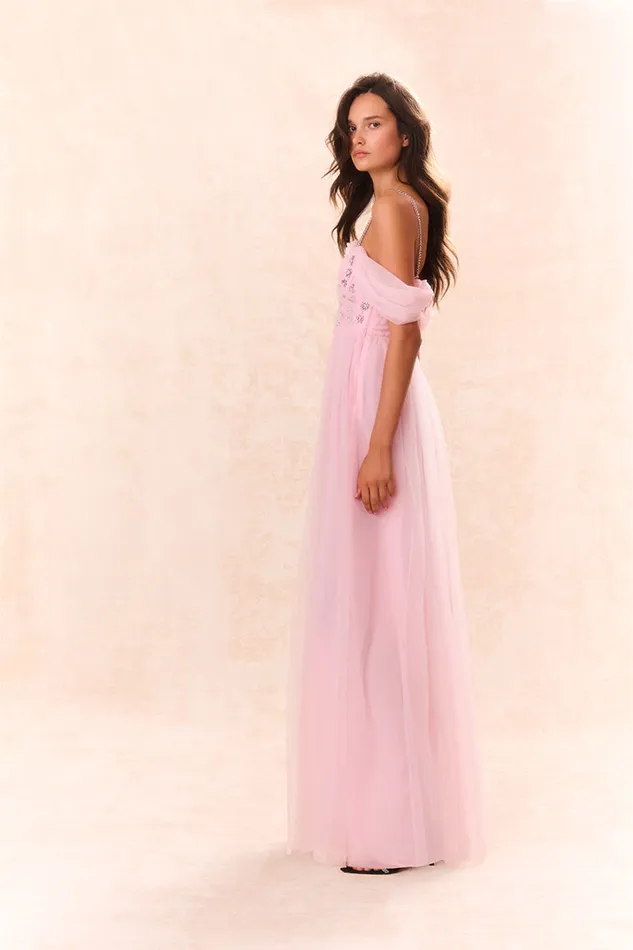 Women LoveShackFancy Dresses Dantine Tulle Ball Gown Ballet Taupe