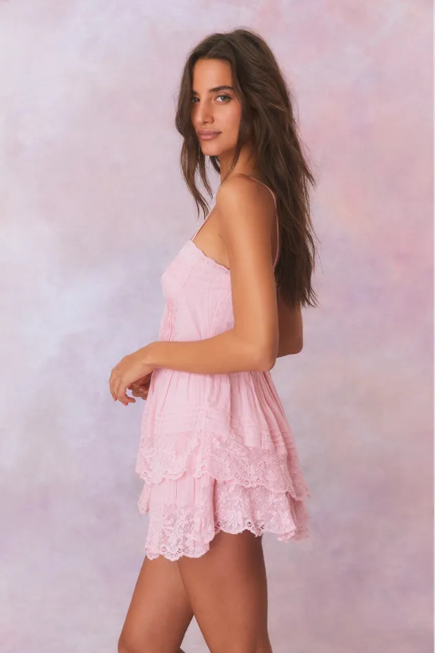 Women LoveShackFancy Dresses Nerida Bustier Mini Dress Cherry Pink