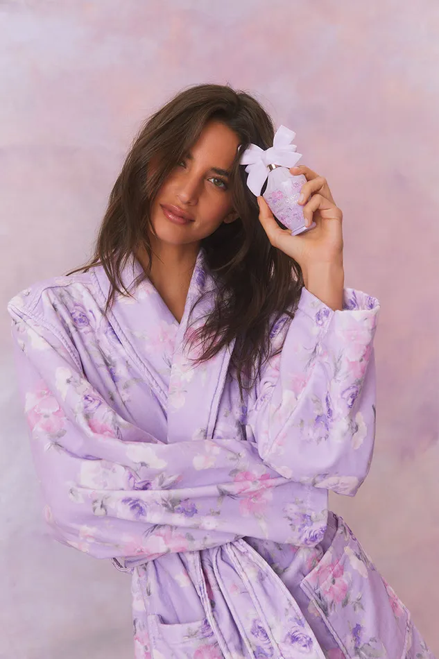 Women LoveShackFancy Sleepwear Indie Cotton Bath Robe Hibiscus