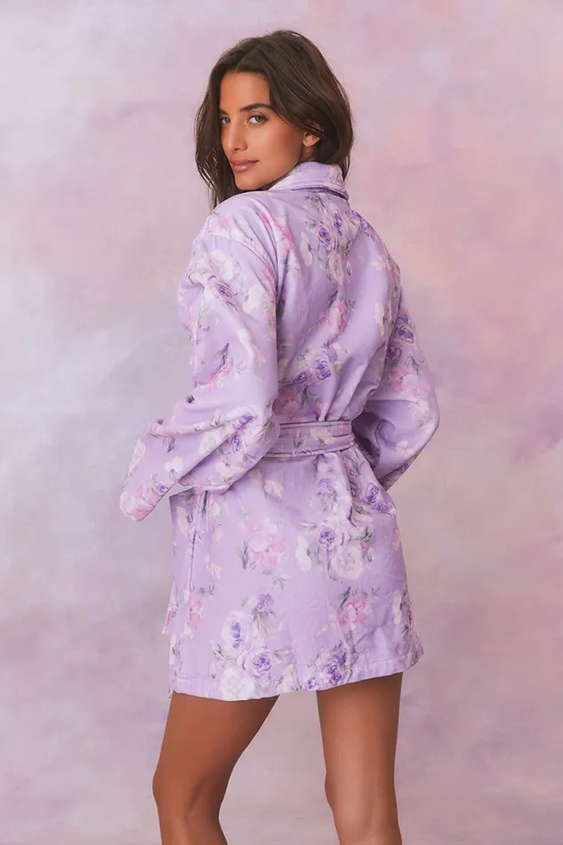Women LoveShackFancy Sleepwear Indie Cotton Bath Robe Hibiscus