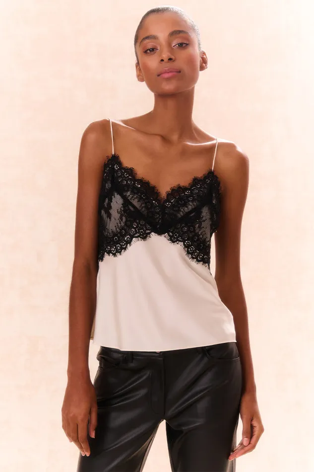 Women LoveShackFancy Tops Talulah LaceTrimmed Cami Top Cream