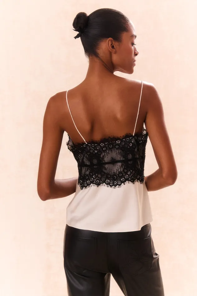 Women LoveShackFancy Tops Talulah LaceTrimmed Cami Top Cream