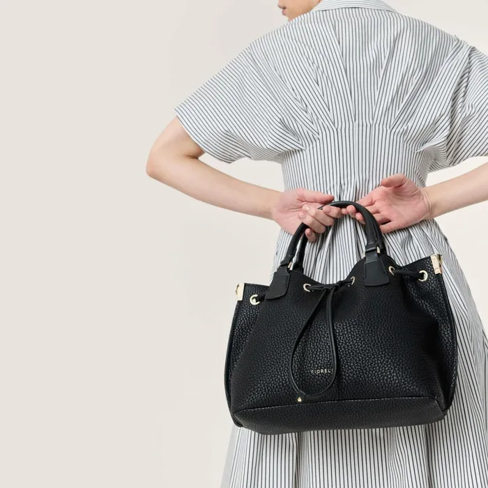 Women Lucia Drawstring Handbag Black Fiorelli Grab Bags