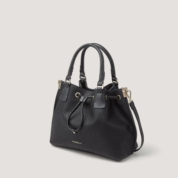 Women Lucia Drawstring Handbag Black Fiorelli Grab Bags
