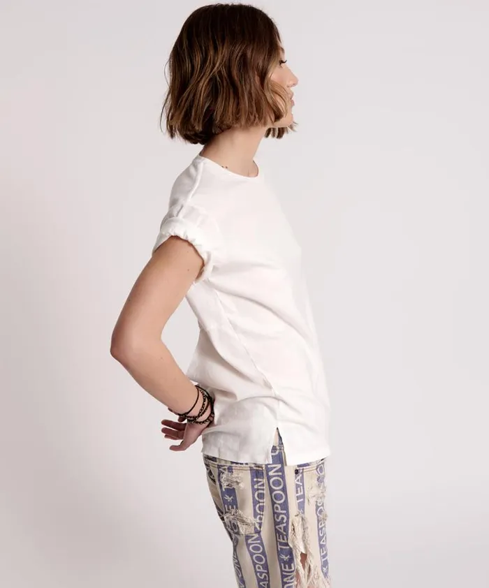 Women LUCKY 8 FINE RIB BOYFRIEND TEE One Teaspoon Tees and Tanks Women LUCKY 8 FINE RIB BOYFRIEND TEE One Teaspoon Tees and Tanks