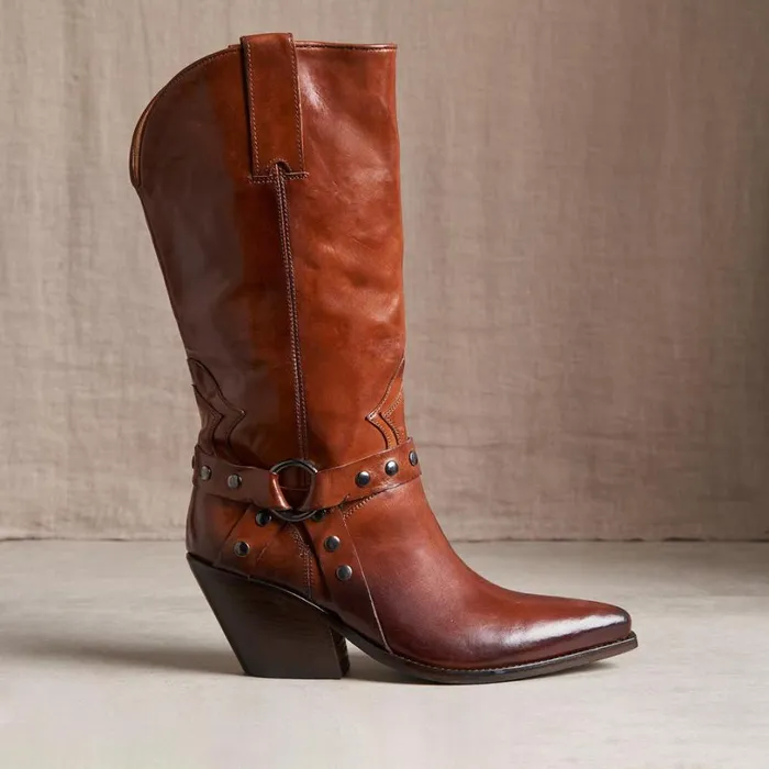 Women Luxe Harness Boots Saddle Sundance Catalog Boots