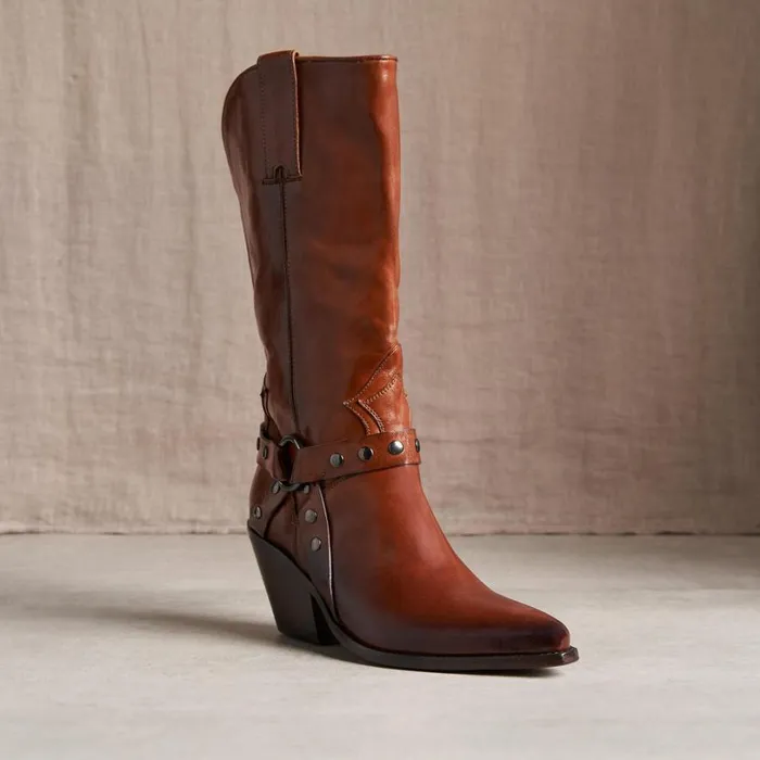 Women Luxe Harness Boots Saddle Sundance Catalog Boots