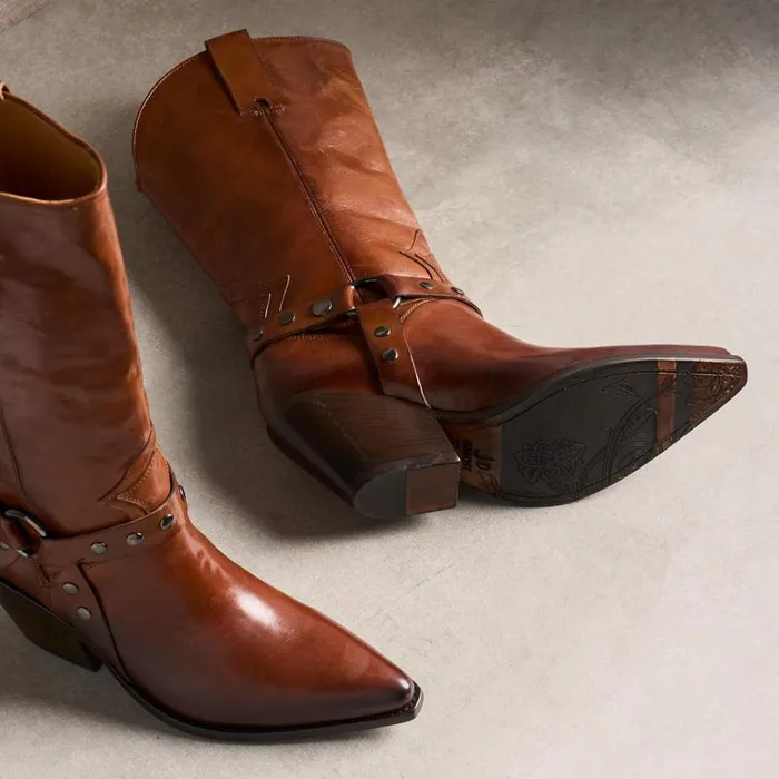 Women Luxe Harness Boots Saddle Sundance Catalog Boots