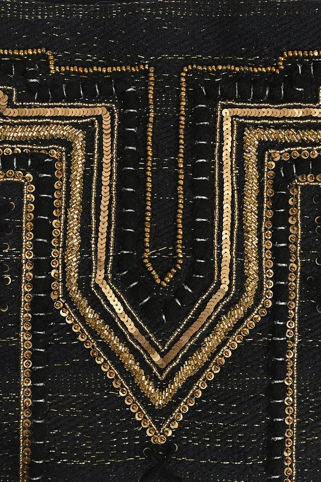 Women Luxe Love Tote 8211 Hand Beaded Large Black Tote For Women Travel and Beach Bags America and Beyond