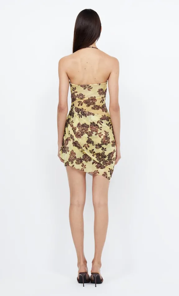 Women MALIBU BAY DRAPED MINI DRESS 8211 CITRUS PLUM FLORAL Bec Bridge Mini Dresses