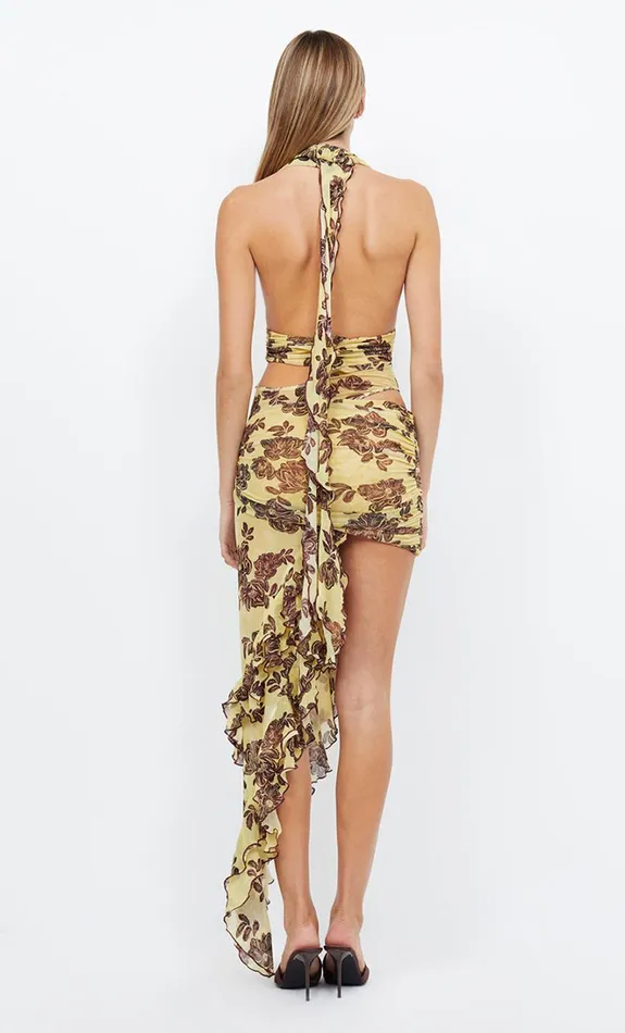 Women MALIBU BAY HALTER DRESS 8211 CITRUS PLUM FLORAL Bec Bridge Maxi Dresses