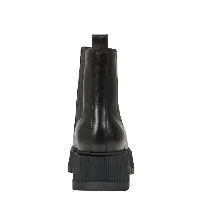 Women Marc Fisher Booties Bermida Lug Sole Bootie Black Leather