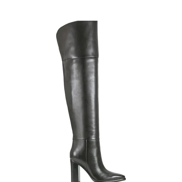 Women Marc Fisher Boots and Booties Lasli Over The Knee Boot Black Leather