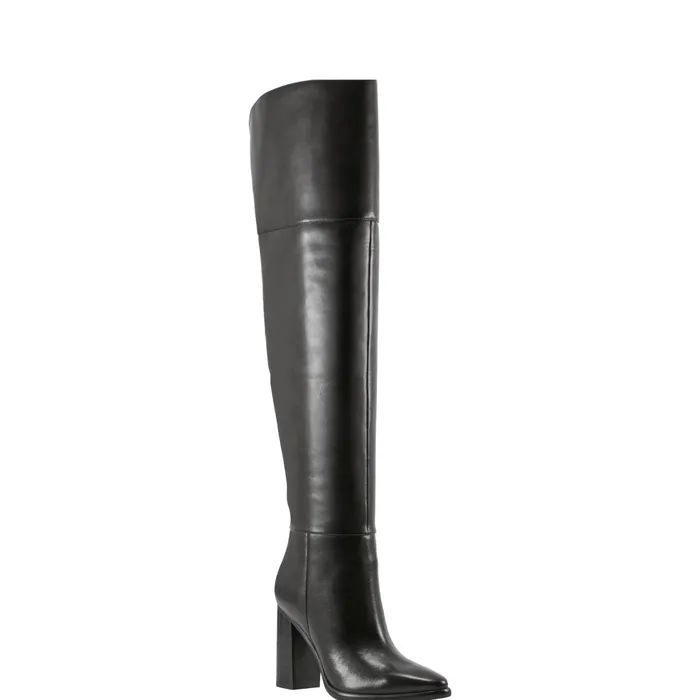Women Marc Fisher Boots and Booties Lasli Over The Knee Boot Black Leather