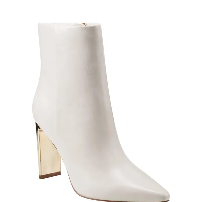 Women Marc Fisher Boots and Booties Talyna Dress Bootie Chic Cream Leather