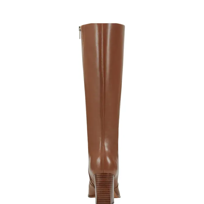 Women Marc Fisher Boots Dreeam Block Heeled Boot Tan Leather