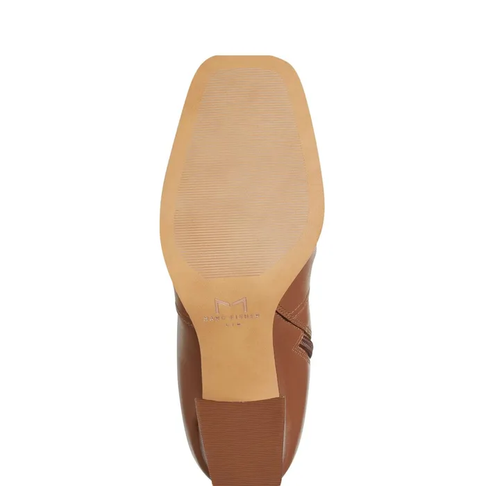 Women Marc Fisher Boots Dreeam Block Heeled Boot Tan Leather