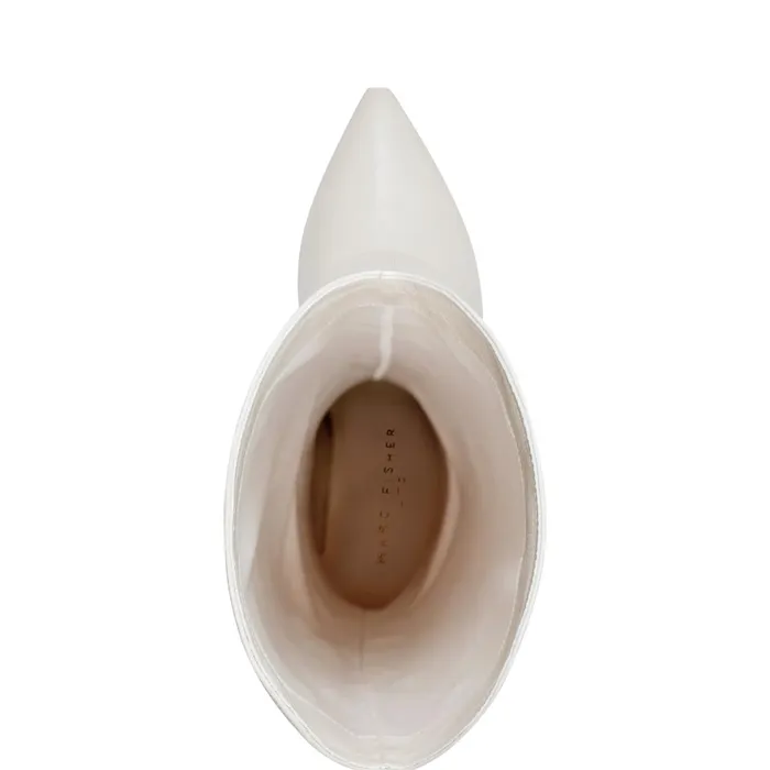 Women Marc Fisher Dress Boots Nairine Foldover Dress Boot White Leather