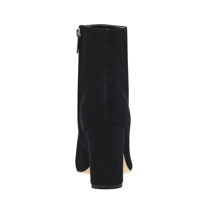 Women Marc Fisher Dress Boots Ulani Heeled Bootie Black Suede